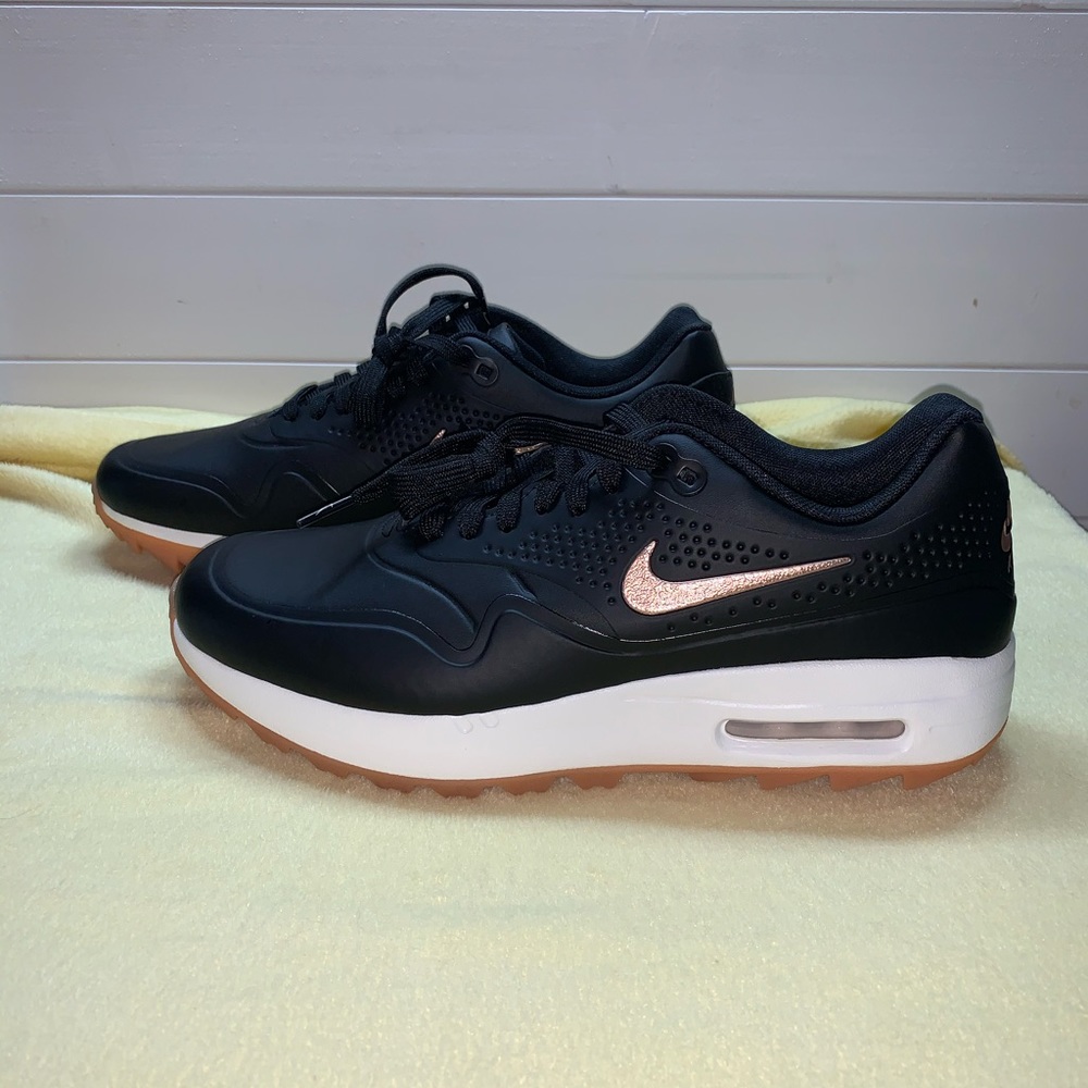 NEW Women’s Nike Air Max 1g Golf Shoes Black/Bronz